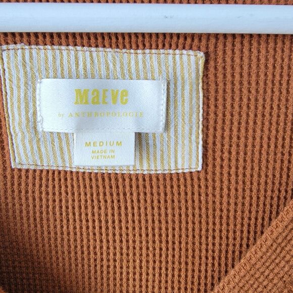 Anthropologie Maeve womens Eliza Henley Babydoll Tunic sz M Button Front - Picture 8 of 9